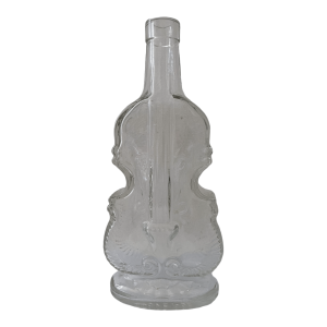 carafe bouteille en verre en forme de violon