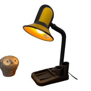 Lampe de bureau vintage Memphis jaune et noir