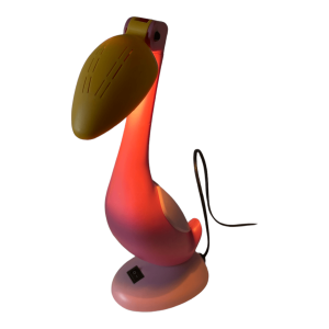 Lampe de bureau flamant rose toucan vintage