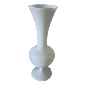 vase vintage opaline blanche