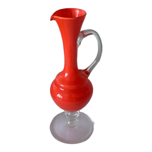 Vase vintage opaline orange