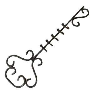 Grande clé en fer forgé crochet porte serviettes ou clés