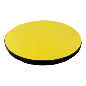 Dessous plat rond formica jaune