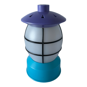 Lampe pagode Ikea Morten Kjelstrup et Allan Ostgaard bleu violet