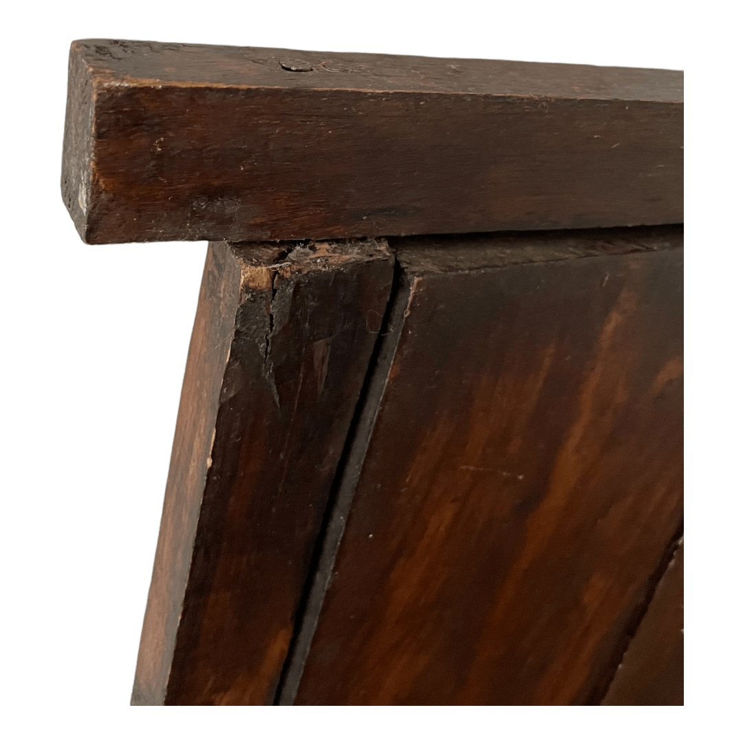 porte indienne ancienne en bois sculpté et laiton