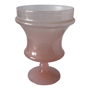Grand vase Médicis opaline rose Clerik Paris