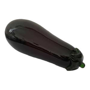 Aubergine en verre soufflé de Murano