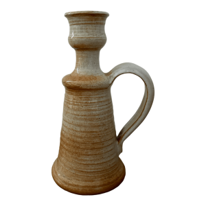 Grand bougeoir vase soliflore vintage grès du Marais