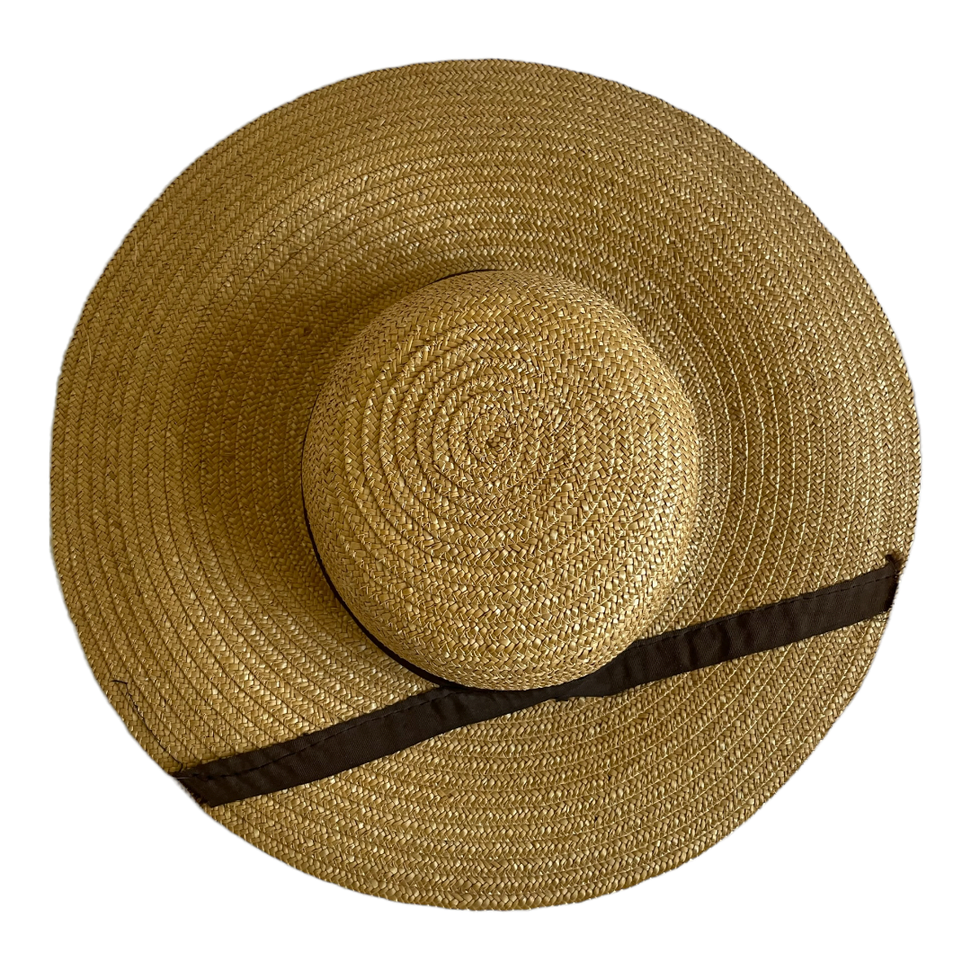 3 chapeaux anciens large bord en paille