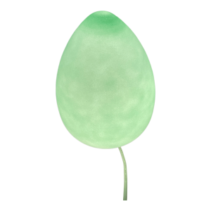 Lampe ambiance veilleuse oeuf verre poli vert pastel