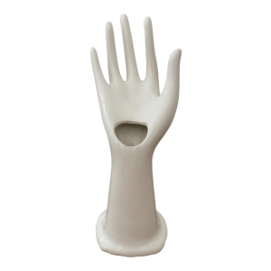 Petite main baguier céramique blanche