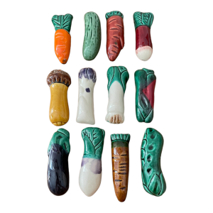 Porte couverts couteaux légumes céramique Vallauris par 12