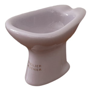 Vide poche toilette mini wc en faïence mauve