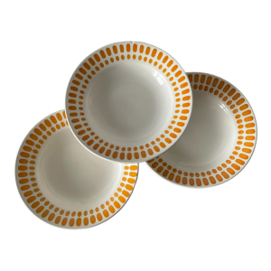 assiettes creuses Digoin Sarreguemines France décor Capri