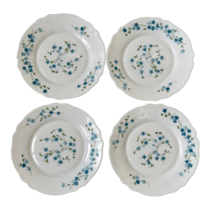 assiettes dessert Arcopal myosotis décor Veronica