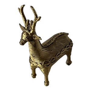 Figurine africaine Ashanti gazelle bronze laiton