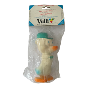 Jouet pouet vintage Vulli canard dans son emballage d'origine