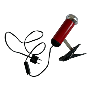 Lampe spot tubulaire pince rouge noir type Lita
