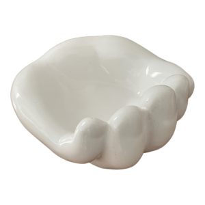 Vide poche céramique blanche main géante taille L