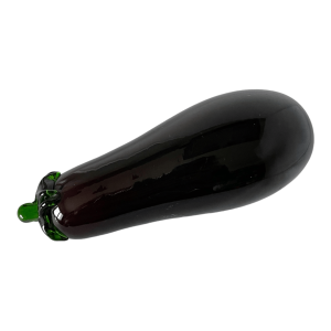Aubergine en verre soufflé de Murano