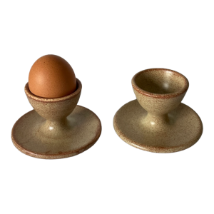 Duo de coquetiers vintage en grès du marais