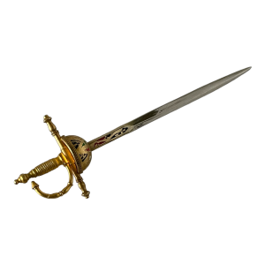 Coupe papier ouvre lettre vintage or de Tolède Damascène forme épée