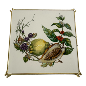 Dessous de plat Villeroy et Boch décor fruits d'hiver noël houx