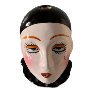 Distributeur de ficelle Pierrot céramique regard pensif