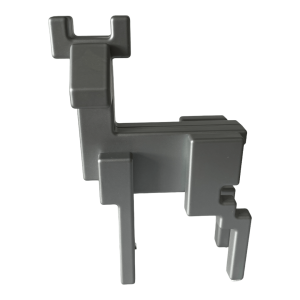 Renne deer pixel IKEA Design Monika Mulder métal argenté mat