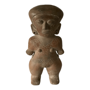 Sculpture femme mexicaine précolombien Maya terre cuite