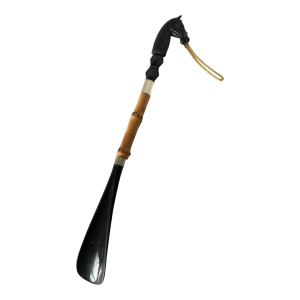 Chausse-pied vintage à tête de cheval manche bambou