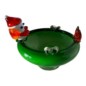 Vide poche cendrier en verre de Murano clown