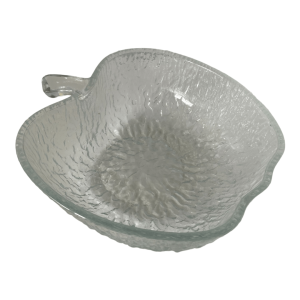Saladier dessert verre moulé forme pomme vintage