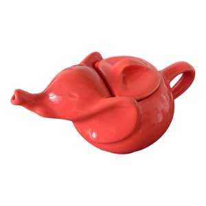 Théière publicitaire éléphant corail brocante vintage ligne