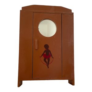 armoire meuble pour poupée en bois brocante en ligne vintage
