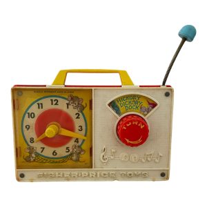 Jouet musical 1973 Fisher Price Hickory Dickory Dock brocante en ligne
