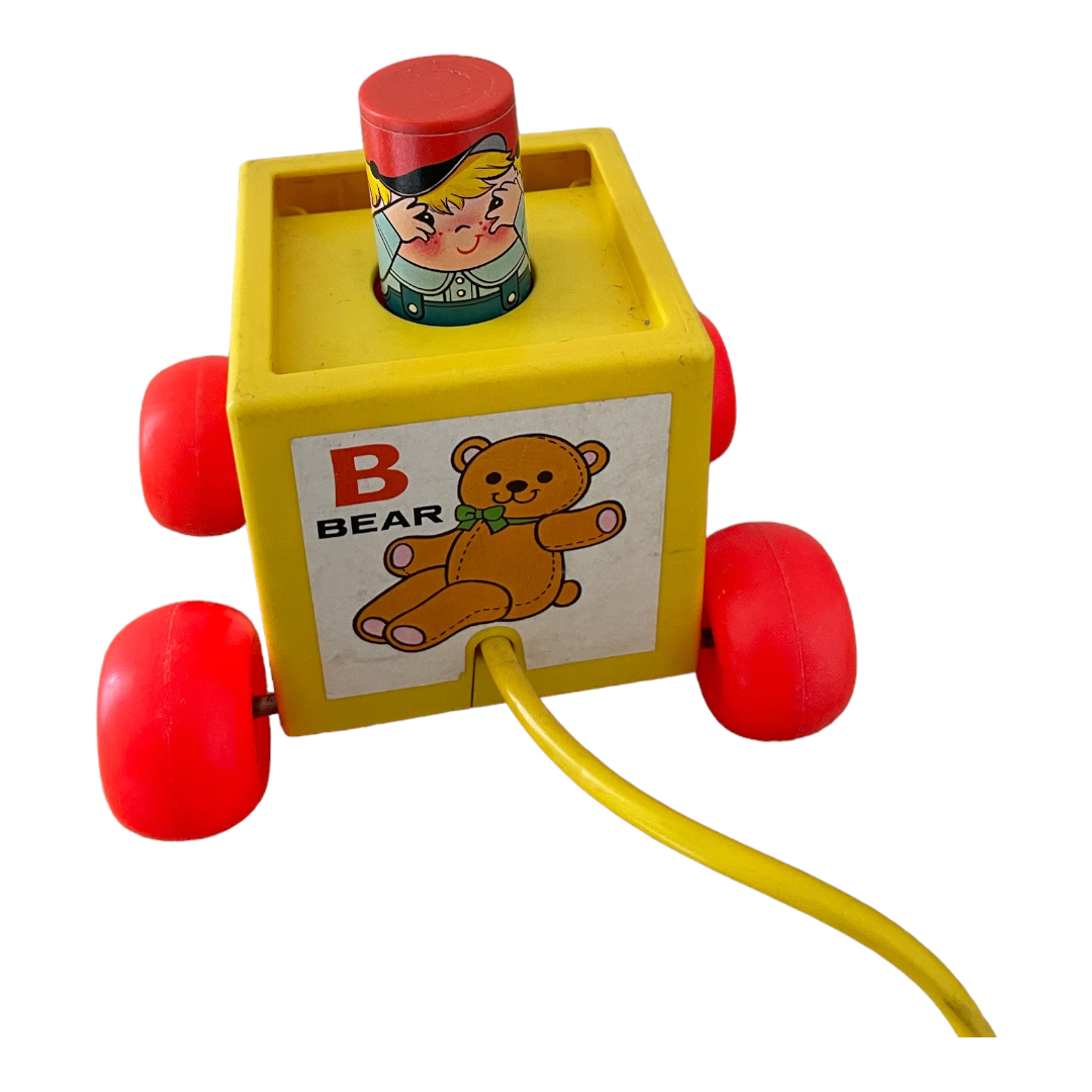 Jouet Fisher Price 760 Peek-a-Boo Block 1970 NY