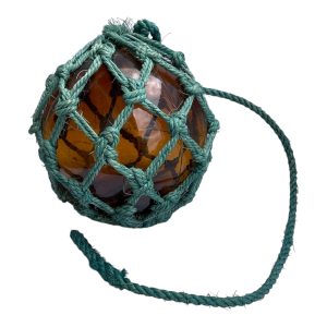Flotteur boule de pêche en verre et cordage de bateau déco paillote plage turquoise