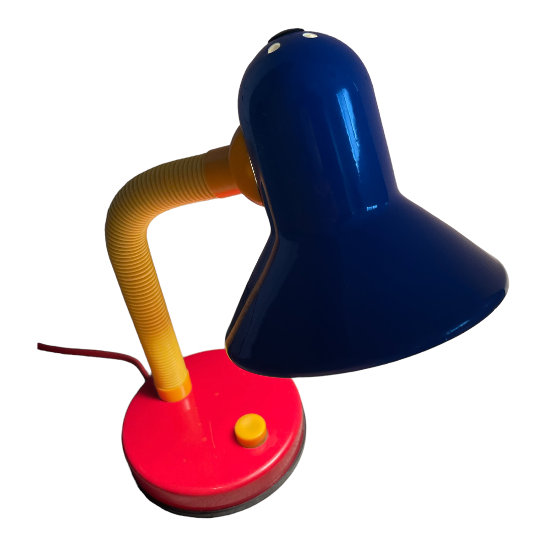 Lampe de bureau coloris primaires flexible Memphis Milano