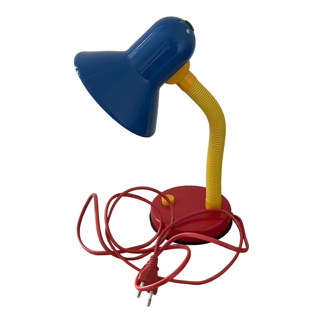 Lampe de bureau coloris primaires flexible Memphis Milano