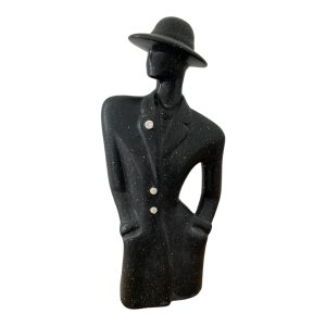 statue dlg JC Peire femme épaules surdimensionnées style Memphis Milano vintage 80