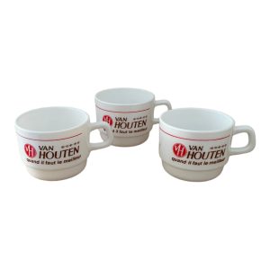 Van Houtten tasses chocolat vintage arcopal France