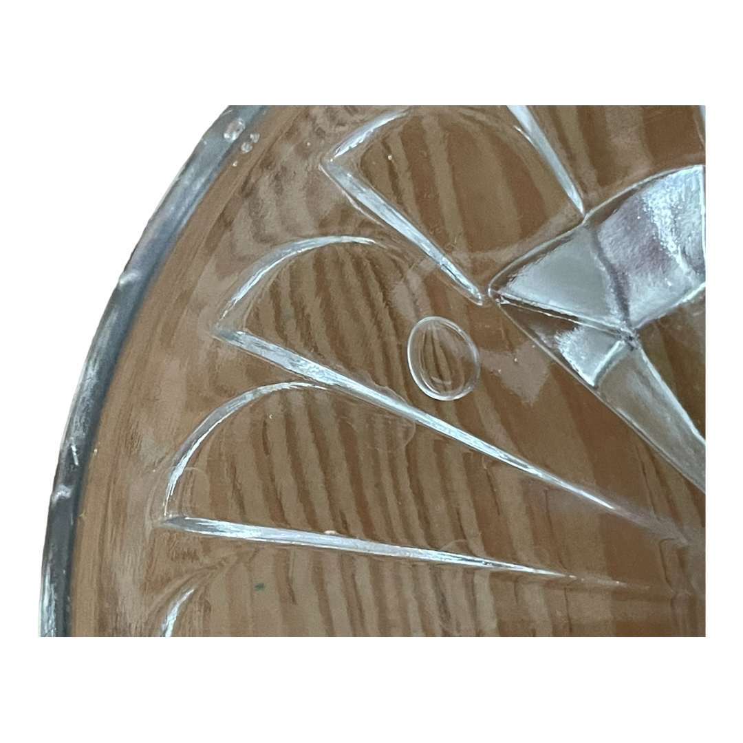 Lot de 6 coupelles en verre moulé tripodes belle époque