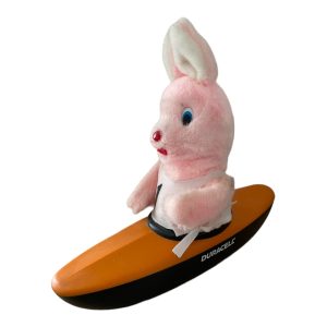 Jouet publicitaire à piles Duracell lapin canoé