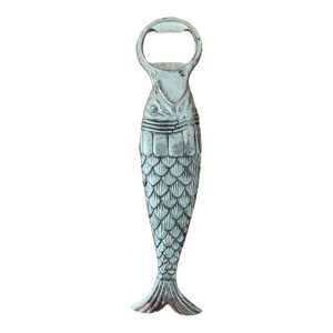 Décapsuleur vintage poisson métal argenté