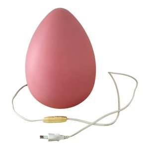 Lampe veilleuse oeuf verre poli rose pastel Fontana Arte