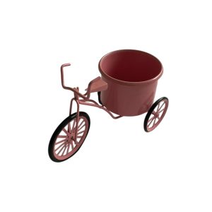 Petit vélo triporteur rose vintage 80 pot plante