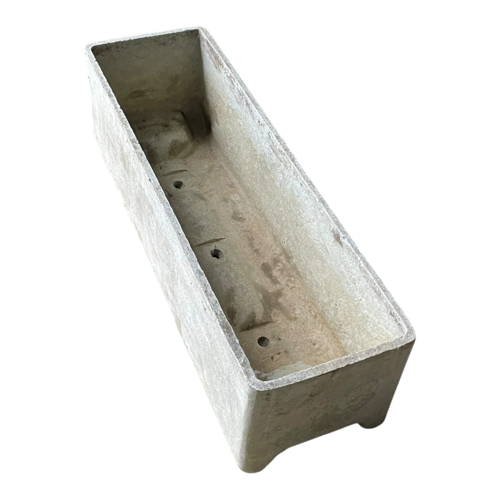 Jardinière rectangulaire Willy Gulh Eternit vintage longue