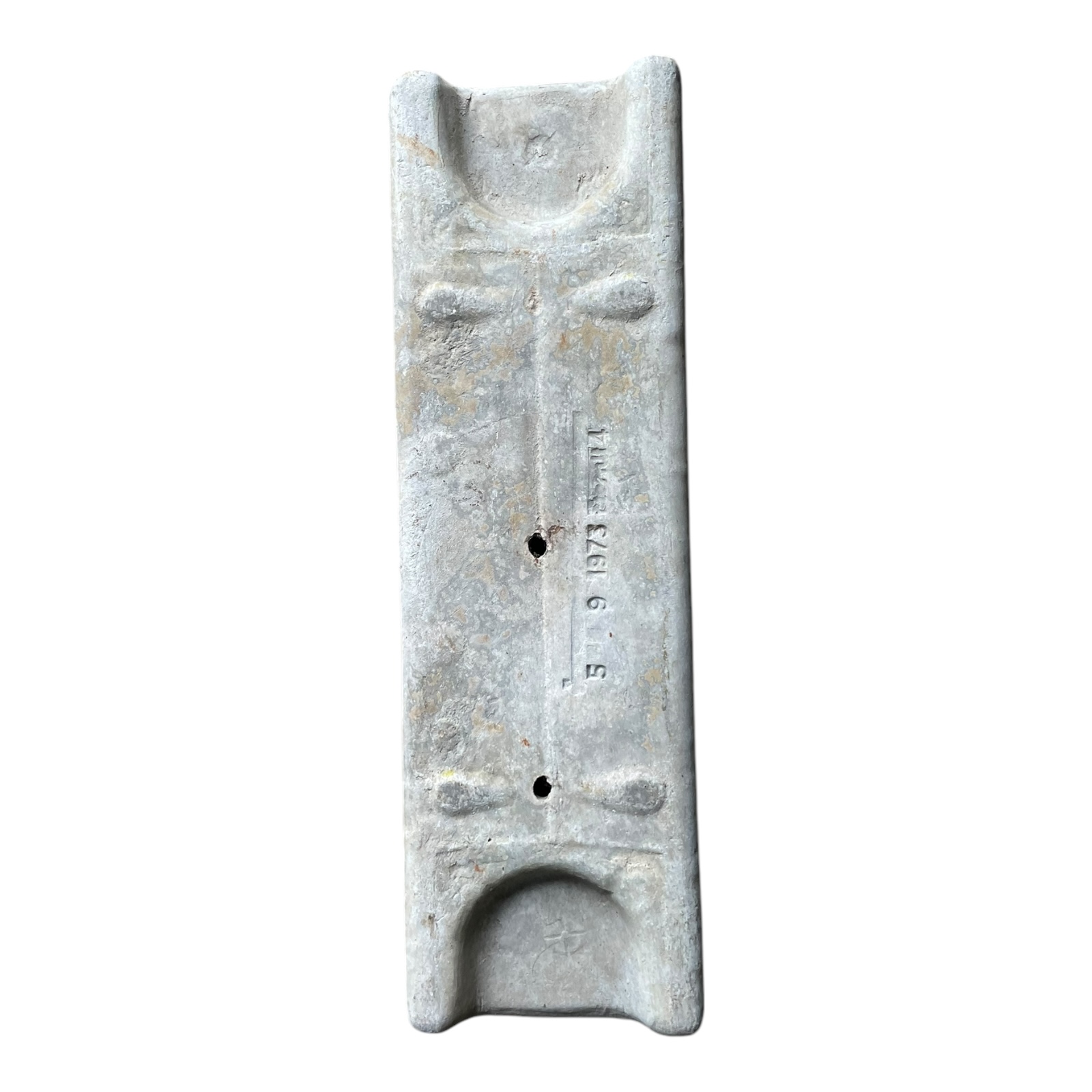 Jardinière rectangulaire Willy Gulh Eternit vintage longue