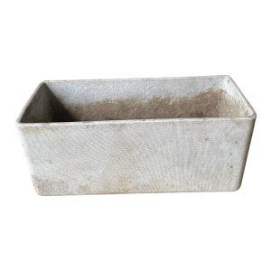 Jardinière rectangulaire Willy Gulh Eternit vintage texturée